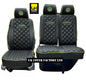 Van Seat Covers For VW Transporter Made with Transporter  Logo 11A5VW Black Edition Lime GreenPiping