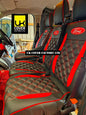 Van Seat Covers For Transit Custom/MK8 Made with Ford Logo 11A23FD© RED