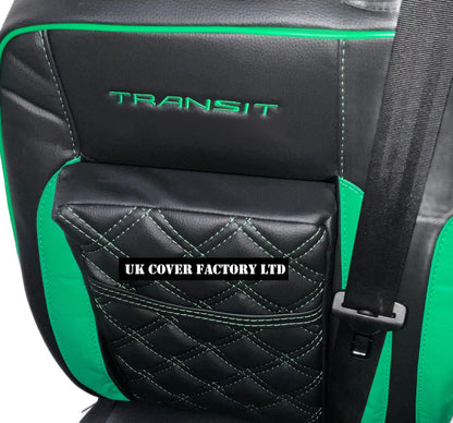 Van Seat Covers For Transit Custom/MK8 Made with Transit 11A28T Green