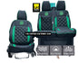 Van Seat Covers For VW Transporter T7 with VW Logo 11A28VW Green with Piping
