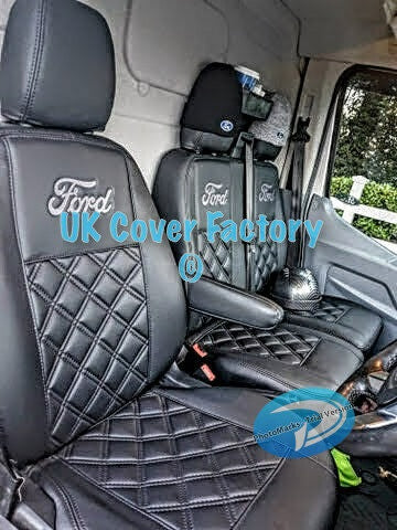Van Seat Covers For Transit Custom/MK8 Made with FORD 11A5FD© Black