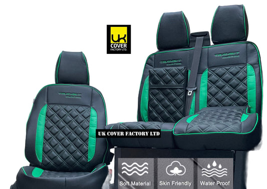 Van Seat Covers For Transit Custom/MK8 Made with Ford Transit 11A28FD Green