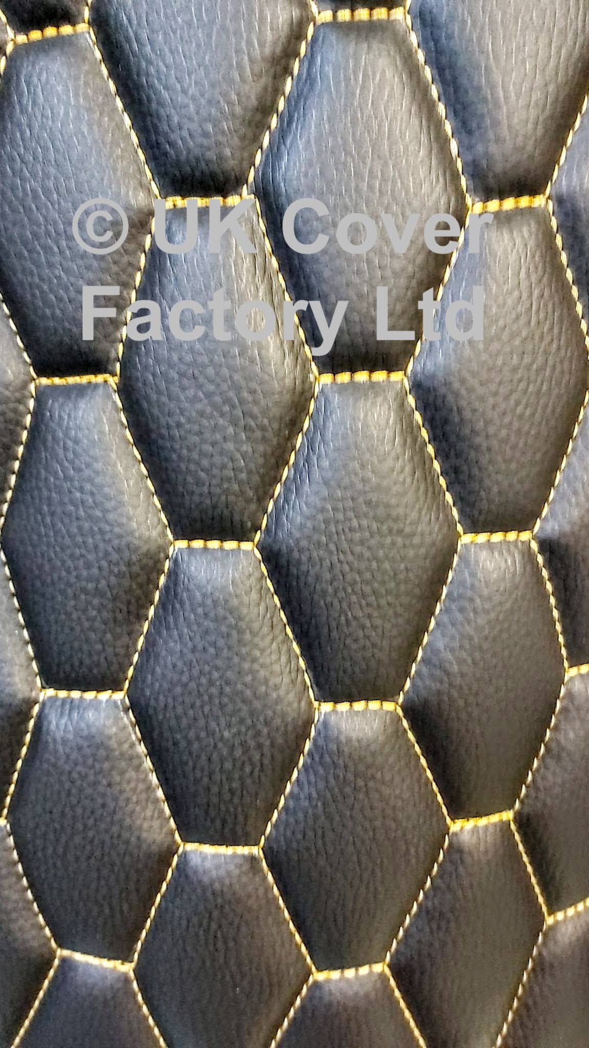 Van Seat Covers For VW Transporter T5/T6 Honeycomb Made with VW 11A95VW Grey Stitch