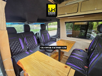 Van Seat Covers For Mercedes Sprinter Made with Dual Logo 11A33MER©MB Purple