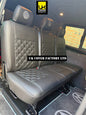 Van Seat Covers For VW Transporter Kombi Made with Logo 11A1VW Grey dual logo on Headrest