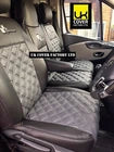 Van Seat Covers For Renault Trafic Made with Logo 11A2RSP Black & Grey