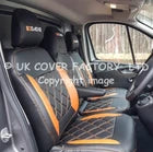 Van Seat Covers For Renault Trafic Made with No Logo 11A29 Orange