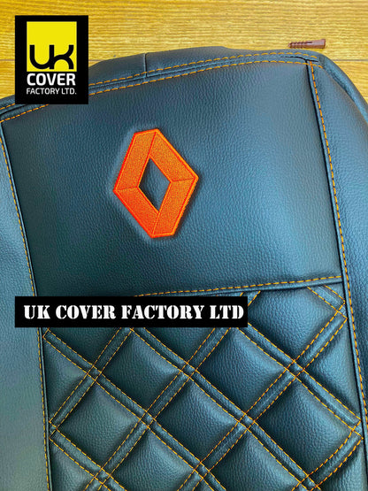 Van Seat Covers For Renault Trafic Made with Logo 11A19RN© Orange