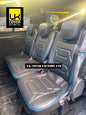 Van Seat Covers For Transit Custom/Tourneo Double Cab Made with Ford Letters & Piping 11A29 Blue Electron