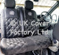 Van Seat Covers For Vauxhall Vivaro Made with Logo 11A2VX© Grey