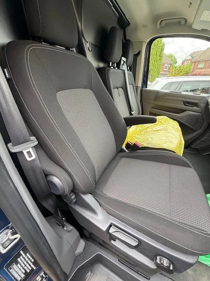 Van Seat Covers For VW Transporter T7 with VW Logo 11A28VW Green with Piping
