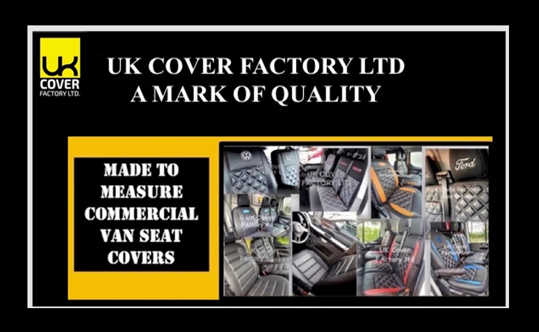 Van Seat Covers For Transit MK6/MK7 Made with Ford Letters & Piping 11A27FDRS  Yellow Side Inserts