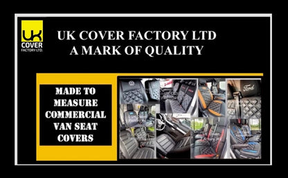 Van Seat Covers For Transit MK6/MK7 Made with Ford Letters & Piping 11A27FDRS  Yellow Side Inserts