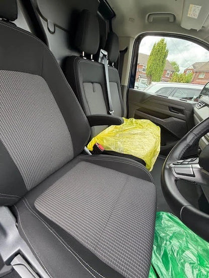 Van Seat Covers For VW Transporter T7 with VW Logo 11A28VW Green with Piping