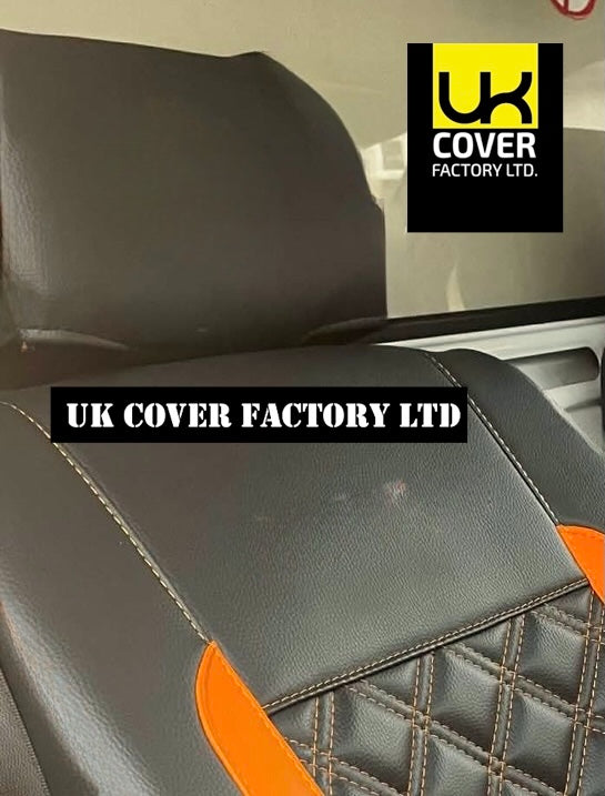Van Seat Covers For Mercedes Sprinter Made with No Logo & Extended Comfort Base 11A29 Orange