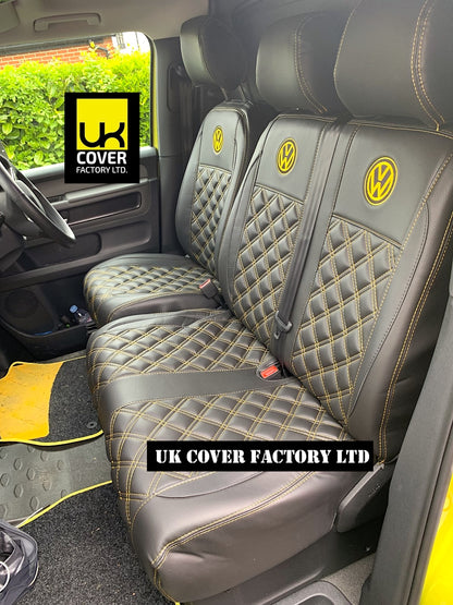 Van Seat Covers For VW ID Buzz Made with Logo 11A17VW Yellow