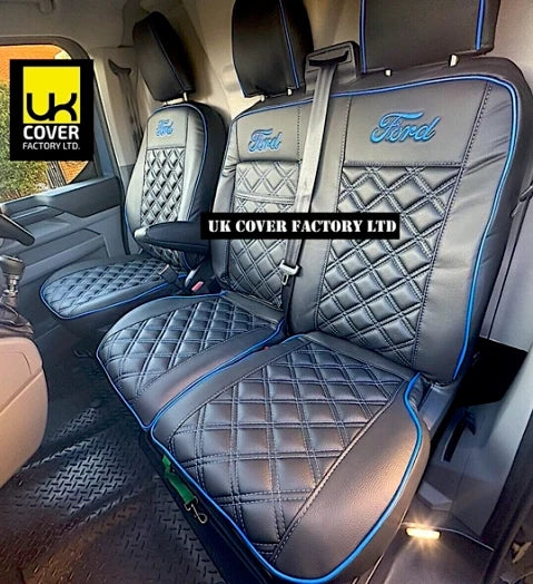 Transit Custom Letters Van Seat Covers For Ford Transit Custom 2024+ Made with Ford Letters ...