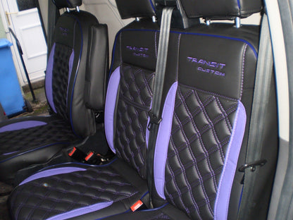 Van Seat Covers For Transit Custom/MK8 Double  Made with Transit Custom 1A33TC Purple