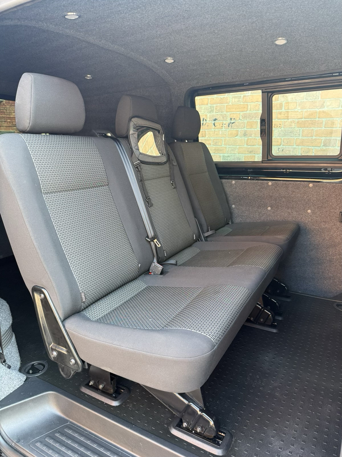 Van Seat Covers For VW Transporter Kombi Made with Logo 11A1VW Grey dual logo