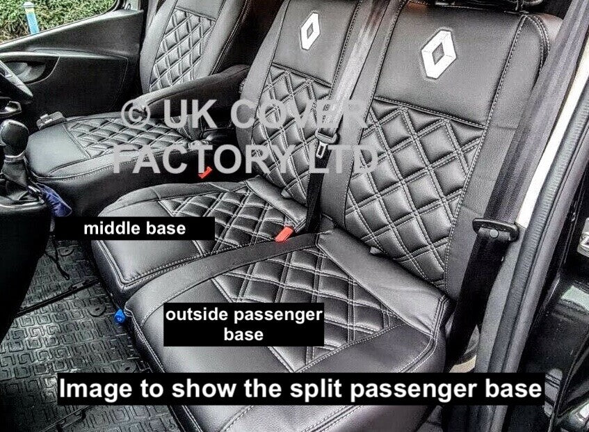 Van Seat Covers For Renault Trafic Made with Logo 11A1RN© Grey