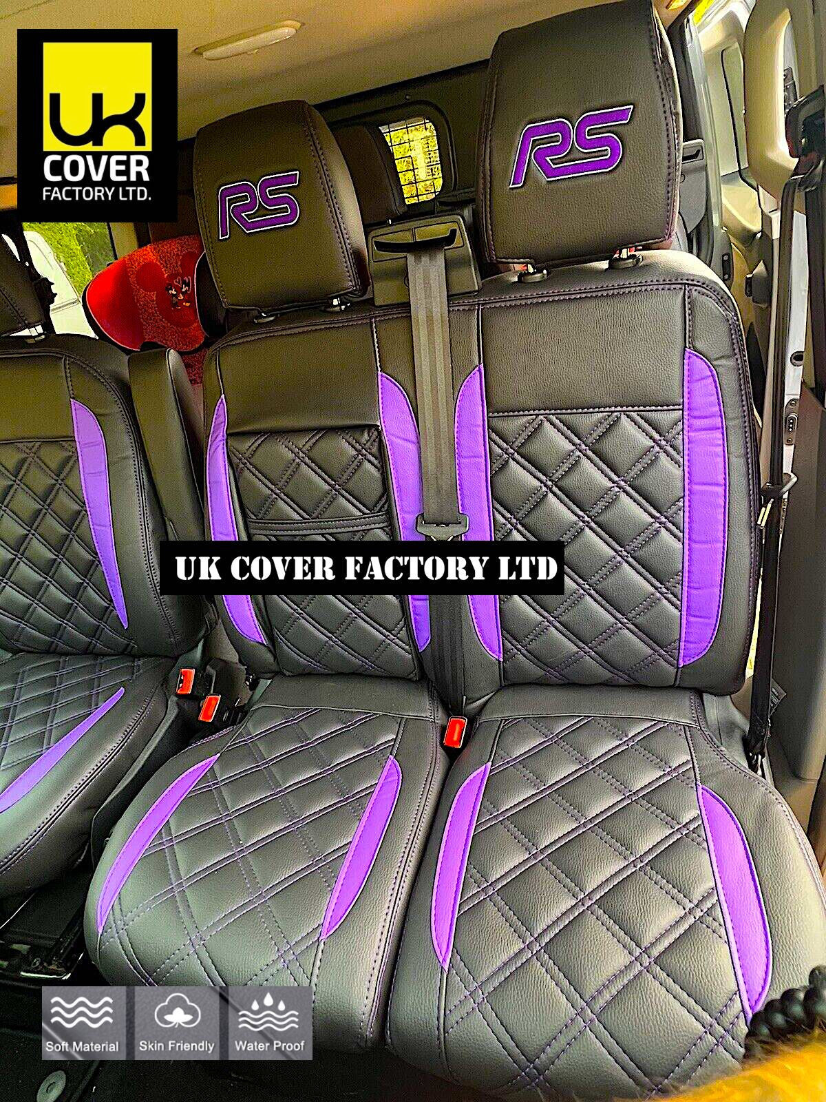 Van Seat Covers For Transit Custom/MK8 Made with Transit Custom 11A33RS Purple