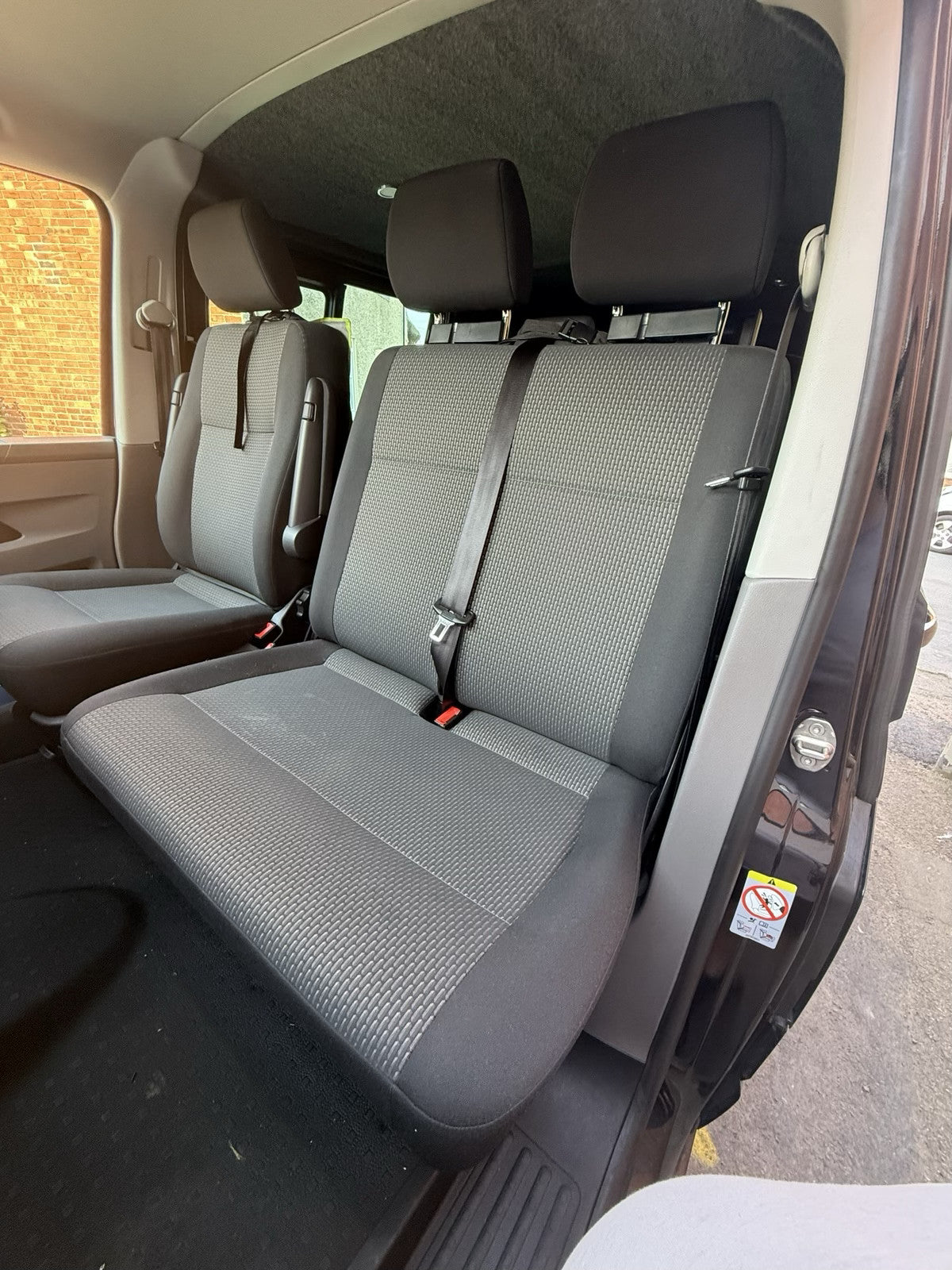 Van Seat Covers For VW Transporter Kombi Made with Logo 11A1VW Grey dual logo