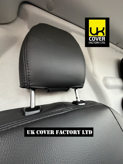 Van Seat Covers For Transit Custom 2024+ Made with FORD 11A120FD Black Binary