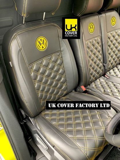 Van Seat Covers For VW ID Buzz Made with Logo 11A17VW Yellow