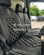 Van Seat Covers For Mercedes Vito 447 Made with Mercedes Logo 11A1MER© Grey Stitch