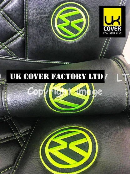 Van Seat Covers For VW ID Buzz Made with Logo 11A8VW Lime Green