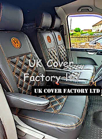 Van Seat Covers For VW ID Buzz Made with Logo 11A19VW Orange