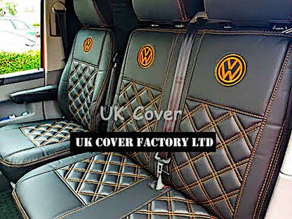 Van Seat Covers For VW ID Buzz Made with Logo 11A19VW Orange