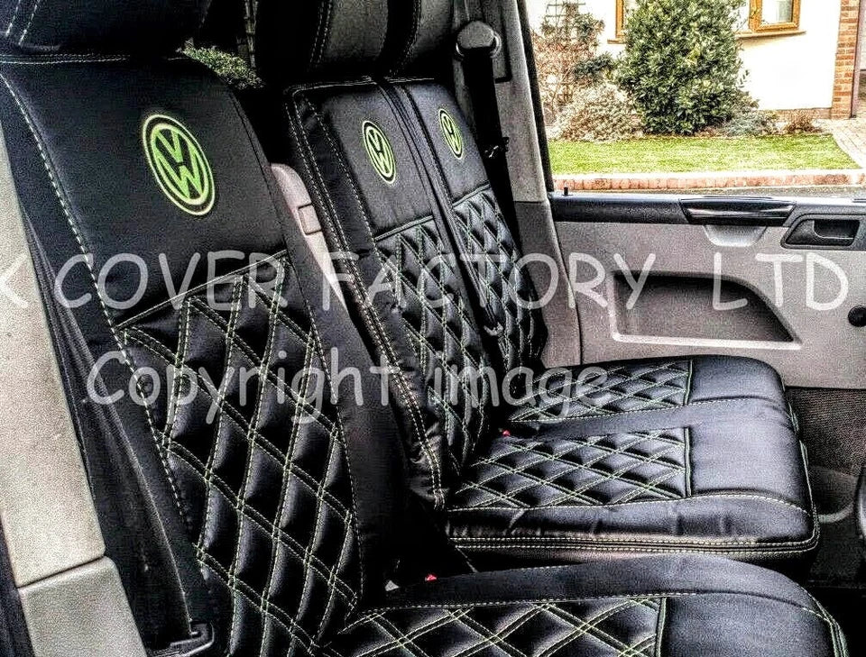 Van Seat Covers For VW ID Buzz Made with Logo 11A8VW Lime Green