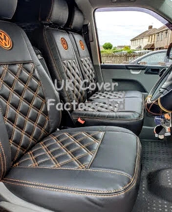 Van Seat Covers For VW ID Buzz Made with Logo 11A19VW Orange
