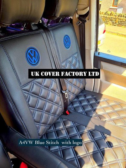 Van Seat Covers For VW ID Buzz Made with Logo 11A4VW Blue