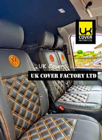 Van Seat Covers For VW ID Buzz Made with Logo 11A19VW Orange