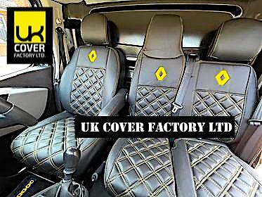 Van Seat Covers For Renault Trafic Made with Logo 11A17RN© Yellow