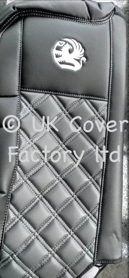 Van Seat Covers For Vauxhall Vivaro Made with Logo 11A2VX© Grey