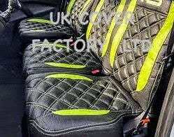 Van Seat Covers For Vauxhall Vivaro Made with Logo 11A28VX© Limegreen