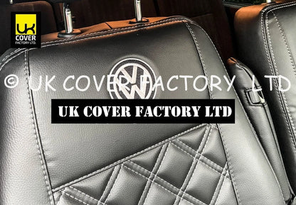 Van Seat Covers For VW ID Buzz Made with Logo 11A1VW Grey