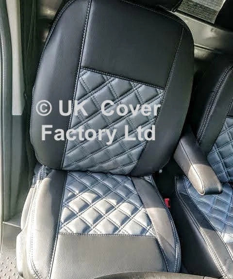 Van Seat Covers For Renault Master Made with Logo 11A2 No Logo Black & Grey