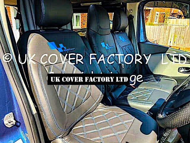 Van Seat Covers For Renault Trafic Made with Logo 11A4RS Blue
