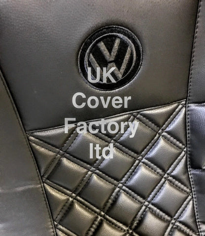 Van Seat Covers For VW ID Buzz Made with Logo 11A5VW Black