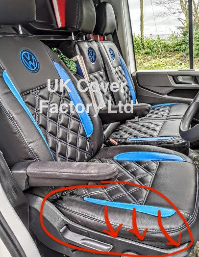 Van Seat Covers For VW ID Buzz Made with Logo 11A24VW Blue