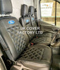 Van Seat Covers For Transit Custom/MK8 Made with Ford Logo 11A4FD© BLUE