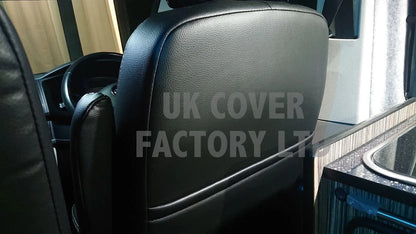 Van Seat Covers For Mercedes Sprinter Made with Mercedes Logo 11A1MER© Grey Stitch