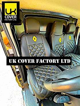 Van Seat Covers For Renault Trafic Made with Logo 11A17RN© Yellow
