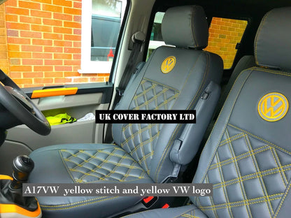 Van Seat Covers For VW ID Buzz Made with Logo 11A17VW Yellow