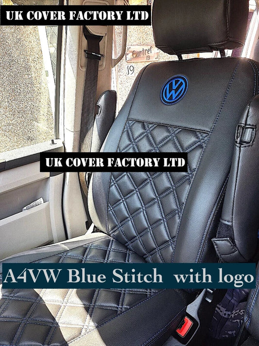 Van Seat Covers For VW ID Buzz Made with Logo 11A4VW Blue