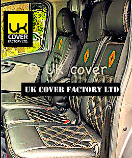 Van Seat Covers For Renault Trafic Made with Logo 11A19RN© Orange